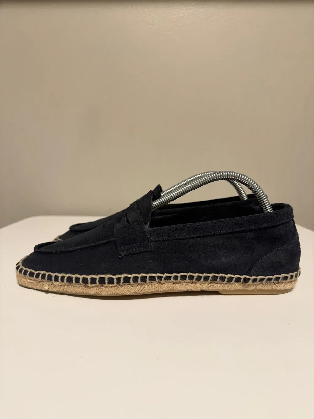 REISS Cannes Suede Penny-Strap Espadrilles in Navy Men’s US 8 EU 41 UK 7